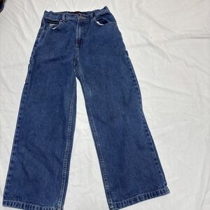 Phat Farm Kids Straight Leg Y2K  Design Blue Denim Jeans Sz 10 Carpenter Vtg